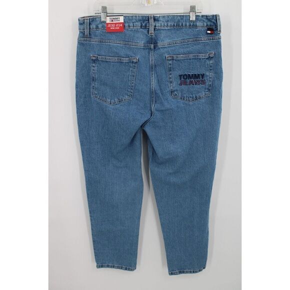 TOMMY JEANS SIZE 14 MOM JEAN DENIM BLUE NWT - Picture 5 of 11